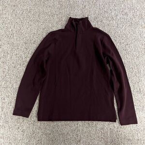Banana Republic Men's Dark Maroon Zip-Up Sweater